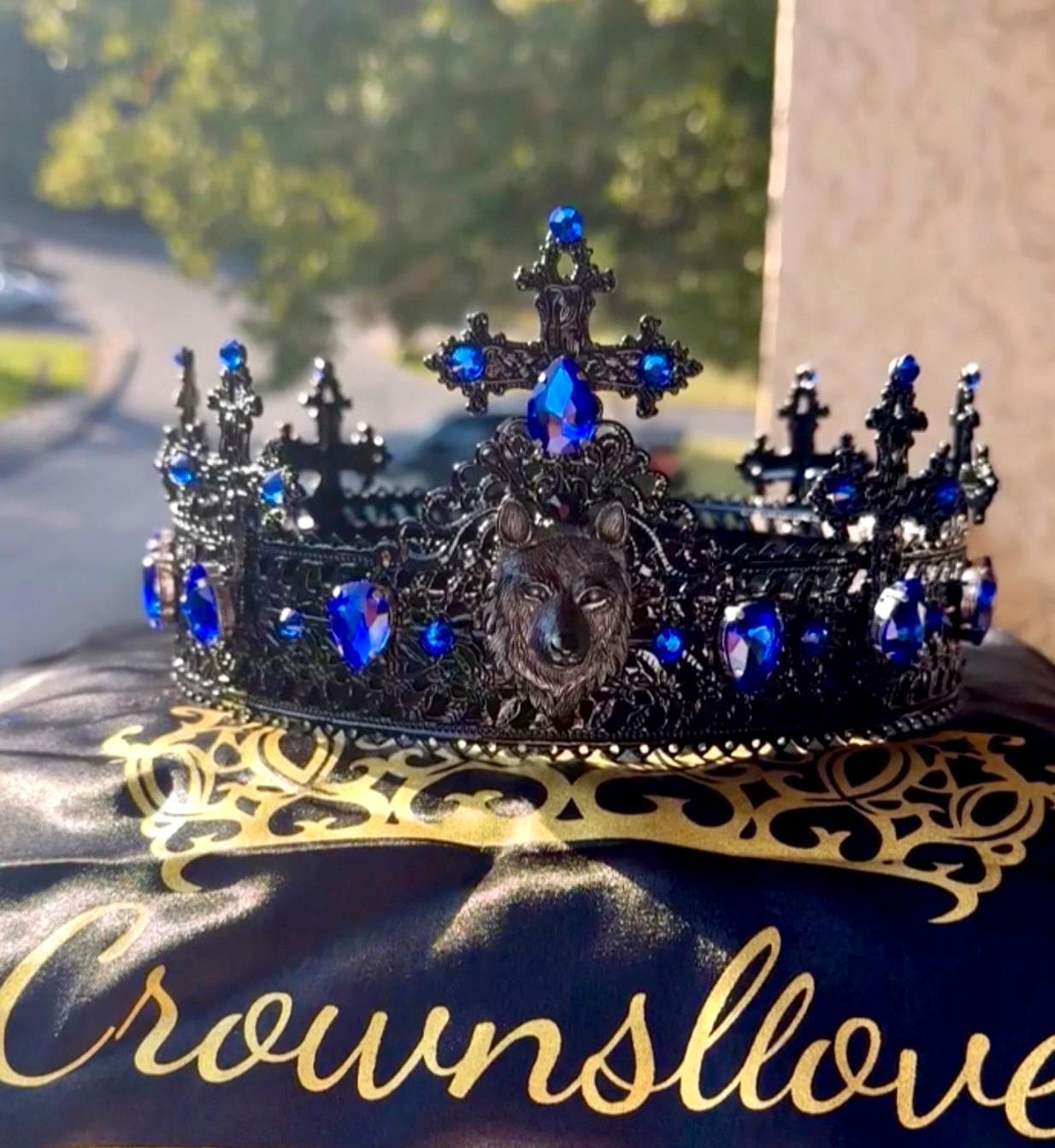 Black Crown, Gothic crown, Renaissance headpiece, Regal crown, Medieval crown il_fullxfull.6123376744_rjlu.jpg main image 2