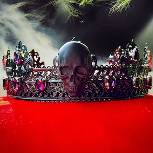 Skull Black Halloween Crown crown male Skeleton king crown crown for men gothic crown, death skull crown, dark crown, skull headpiece