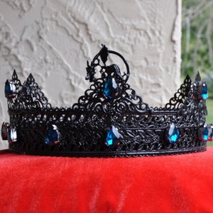 Black Dragon Crown Black Crown King Crown Black Mens Crown Gothic Black Gothic crown Halo Crown Mens Crown Halloween Crown Tiara Customized