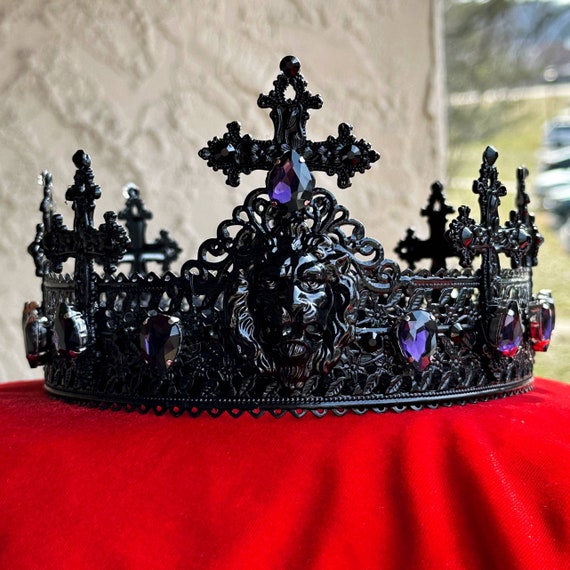 Gothic Royal Vampire Metal Crown Adult Gold Gothic Royal Vampire Metal Crown Adult Gold