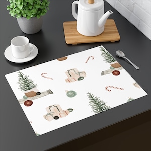 Tannen und Geschenke Weihnachtliches Tischset, 1 Stk