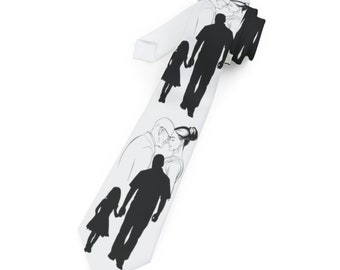 Father and Daughter Silhouette Father of the Bride Necktie