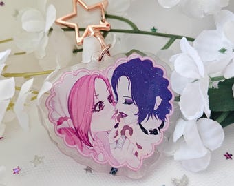Nana & Hachi Anime Keychain Cute Heart NANA Komatsu Osaki Pastel Ai Yazawa Acrylic Glitter Keychain