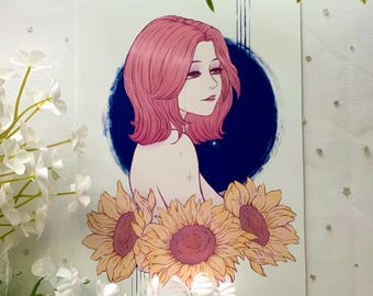 Hachi Nana Komatsu Print | Ai Yazawa Nana Art | Nana Manga Anime Digital Illustration Print