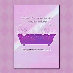 Nana Osaki & Hachi Bath Print | Ai Yazawa Nana Quote Anime Art | Digital Illustration Print