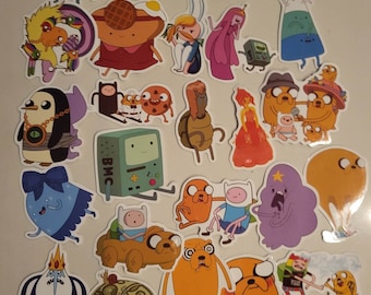 Lot de 25 stickers autocollants en vinyle Adventure time