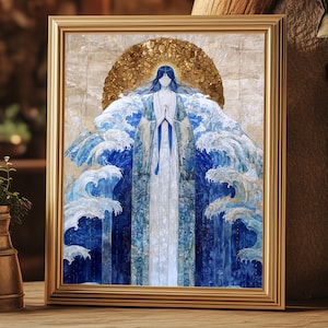 Amphitrite, Greek Goddess of the Ocean Matte Print Ocean Water Goddess Print Greek Goddess Wall Decor Fantasy Decor Divine Feminine Print