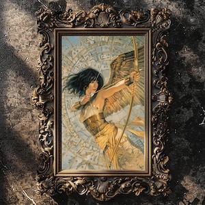 Neith, impresión mate de la diosa egipcia, arte de la diosa egipcia Neith, decoración de la pared de la mitología egipcia, arte de la pared de la diosa, arte femenino divino