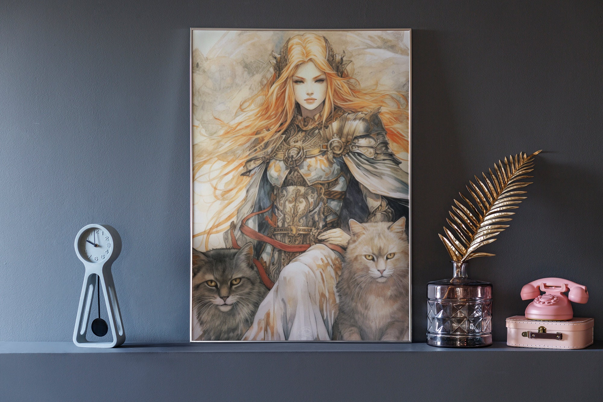Freya Norse Queen of the Valkyries Poster Wall Decor Japanese Etsy