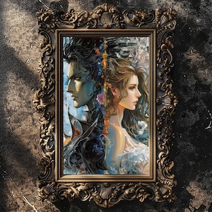 Persephone und Persephone Matt Print, Griechische Göttin und Gott Matte Poster, Persephone und Persephone Liebe, Romanze, Kunst, Griechische Mythologie, Poster, Kunstdruck
