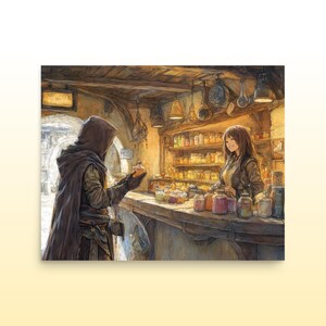 General Store Fantasy Matte Print Fantasy Inspired Wall Art Whimsical Fantasy Print Fantasy Room Decor DND Room Wall Art Fantasy Lover Gift