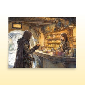 General Store Fantasy Matte Print Fantasy Inspired Wall Art Whimsical Fantasy Print Fantasy Room Decor DND Room Wall Art Fantasy Lover Gift