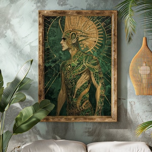 Chacc Mayan God of Rain Mythology Matte Print, Mayan Mythology Wall Art Mayan God Wall Decor Mayan Art Jungle Core Print Mayan Mythology Art