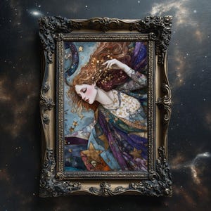 Asteria Greek Goddess of Stars Quality Matte Print Greek Goddess Wall Decor Celestial Goddess Wall Decor Modern Mythology Goddess Print