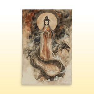 Kwan Yin Premium Matte Poster Chinese Goddess of Compassion Guan Yin ...