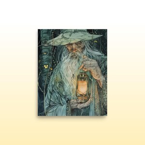 Wise Wizard Fantasy Matte Print Dark Fantasy Wall Decor Mystical ...