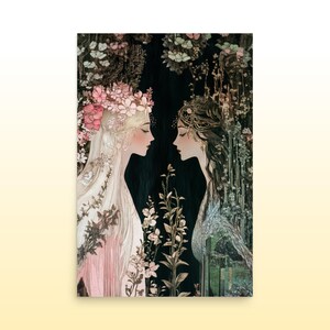 Persephone and Demeter Museum Quality Print Greek Goddess Mythology Art Print Greek Goddess Decor Goddess Wall Decor Divine Feminine Art