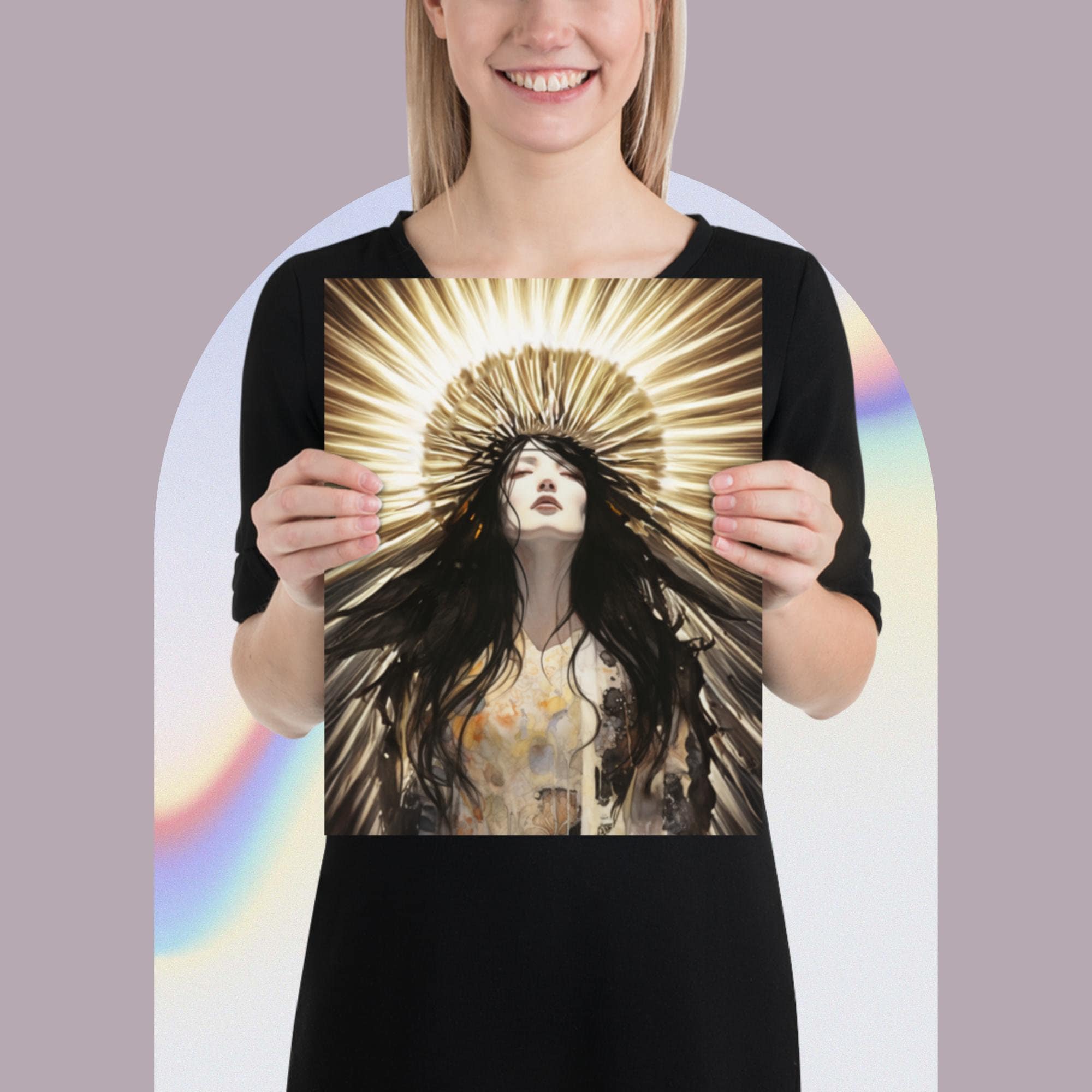Japanese Goddess Amaterasu Poster Print, Goddess of the Sun Wall Decor ...