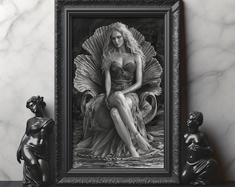 Aphrodite Goddess of Love Matte Print, Greek Mythology Matte Print, Aphrodite Wall Decor, Aphrodite Goddess of Love Wall Art, Unframed Print