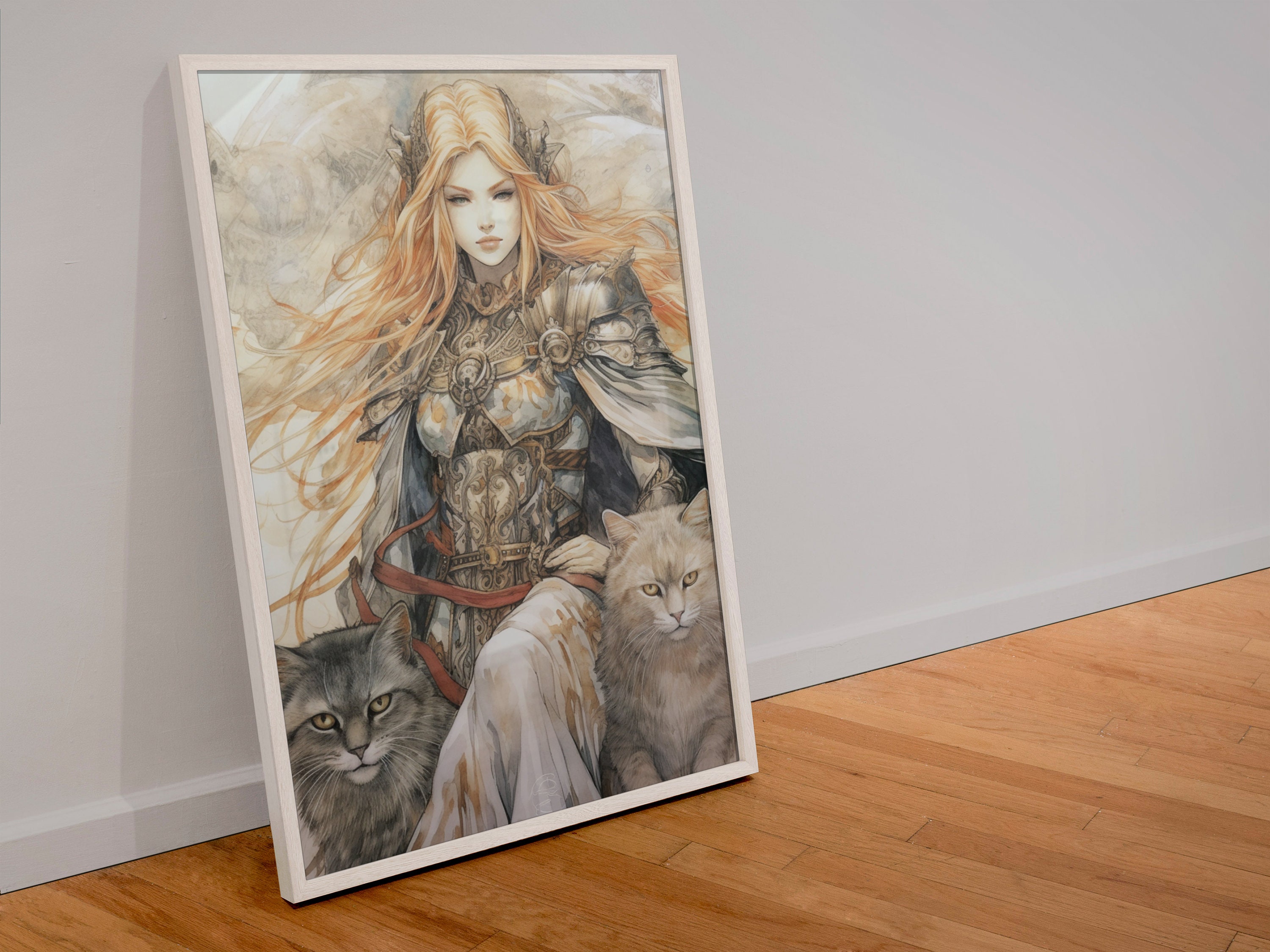 Freya Norse Queen of the Valkyries Poster Wall Decor Japanese - Etsy