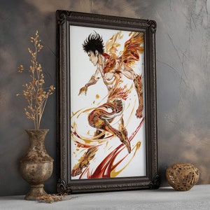 Hermes, griechischer Gott der Geschwindigkeit, Mattdruck, griechischer Gott, griechischer Gott, Malerei, Druck, griechische Mythologie, Wanddekoration, Hermes-Wandkunst, Geschenk für Läufer