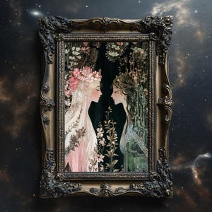 Persephone en Demeter Museum kwaliteit afdrukken Griekse godin mythologie Art Print Griekse godin decor godin muur decor goddelijke vrouwelijke kunst