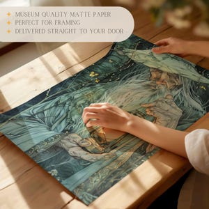 Wise Wizard Fantasy Matte Print Dark Fantasy Wall Decor Mystical ...