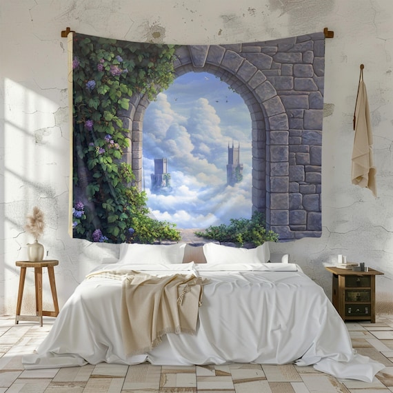 Tapestry on window hotsell