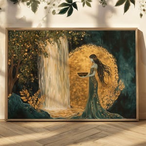 Danu Celtic Goddess Art Print Celtic Mythology Wall Decor Mythical Fantasy Painting Goddess Home Decor Divine Feminine Wall Art Celtic Art