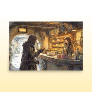 General Store Fantasy Matte Print Fantasy Inspired Wall Art Whimsical Fantasy Print Fantasy Room Decor DND Room Wall Art Fantasy Lover Gift