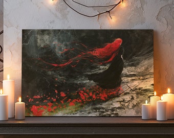 Persephone, Bringer of Spring Canvas, Persephone Canvas Art Painting Print, Greek Goddess Persephone Art, Mythology Wall Decor