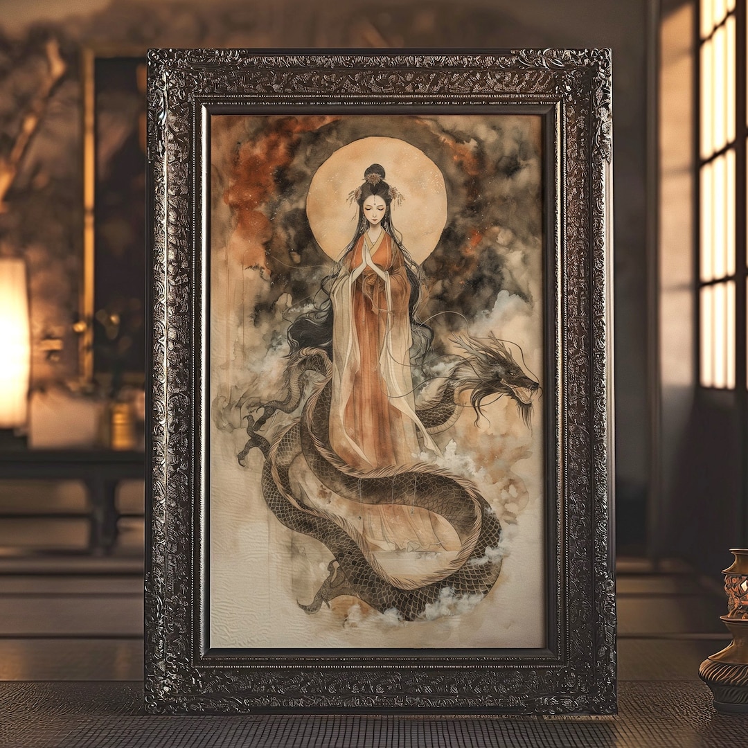 Kwan Yin Premium Matte Poster Chinese Goddess of Compassion Guan Yin ...