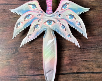 Original Painting Seraphim Blade for the Oddity Lovers Gift