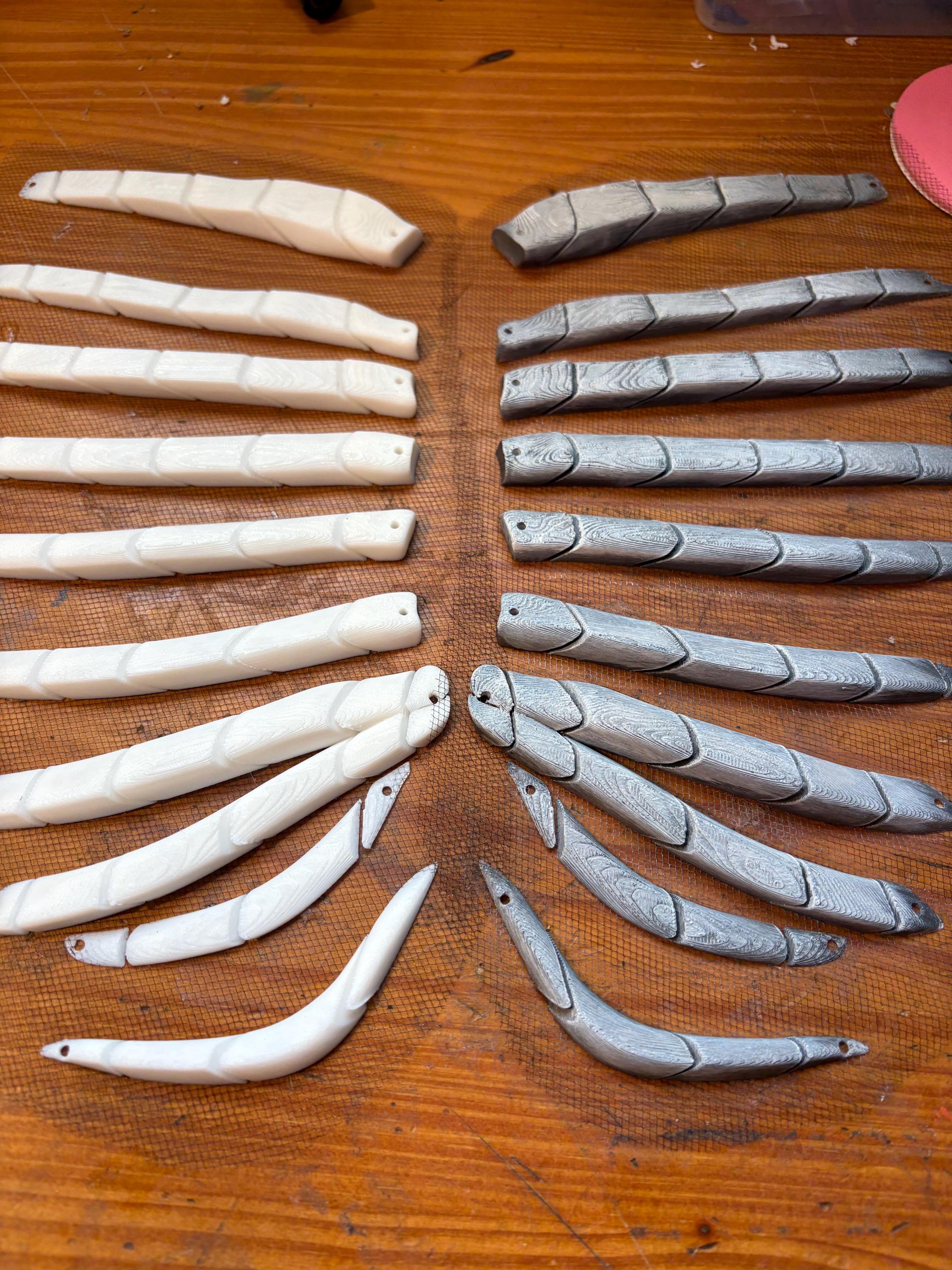 3D Printed Rib Cage & Sternum Armor - Grey Halloween Costume Cosplay ...