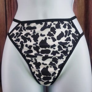 Whole Cow Print Strappy Thong
