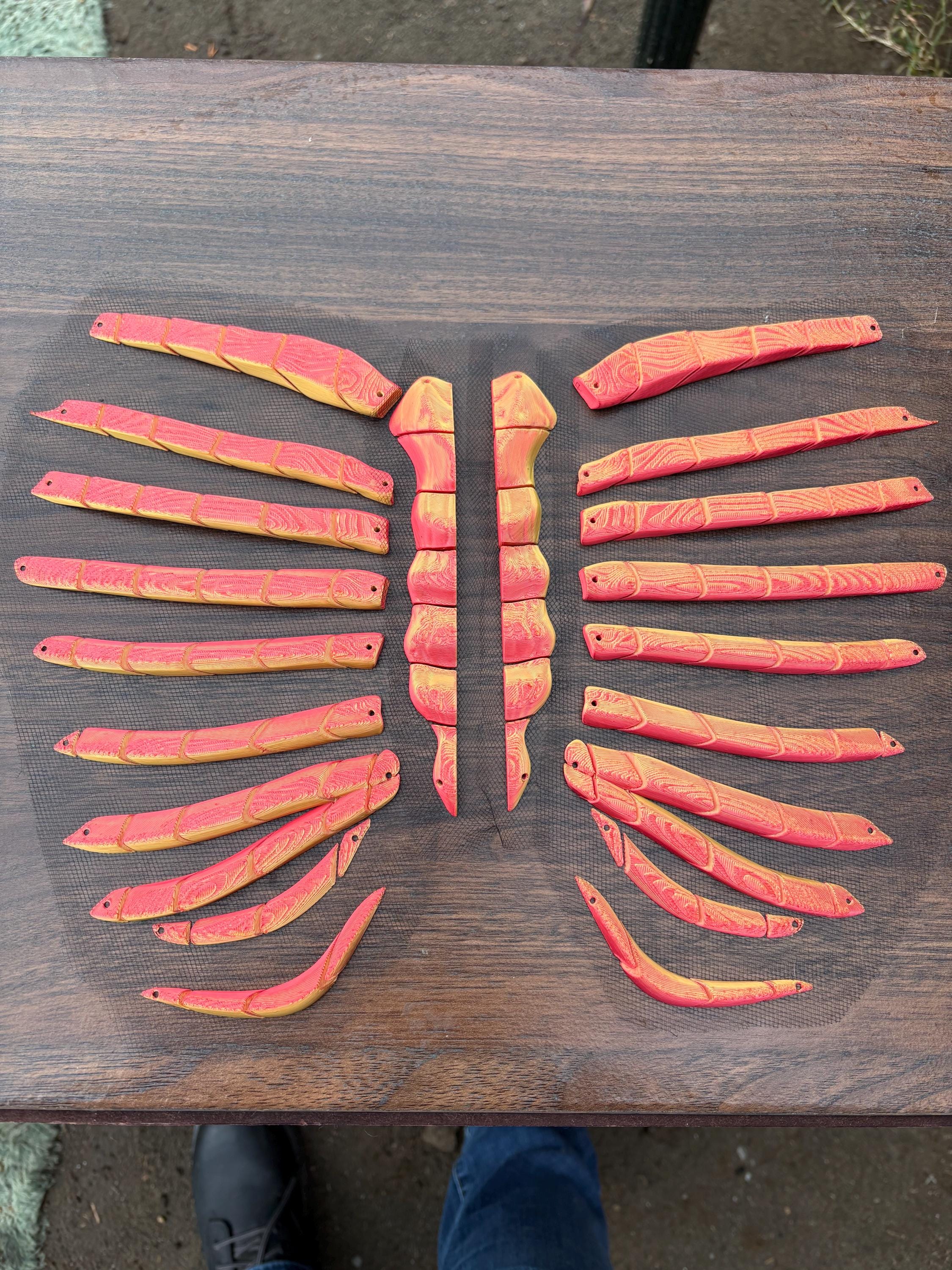 3D Printed Rib Cage & Sternum Armor - Gold Red Halloween Costume ...
