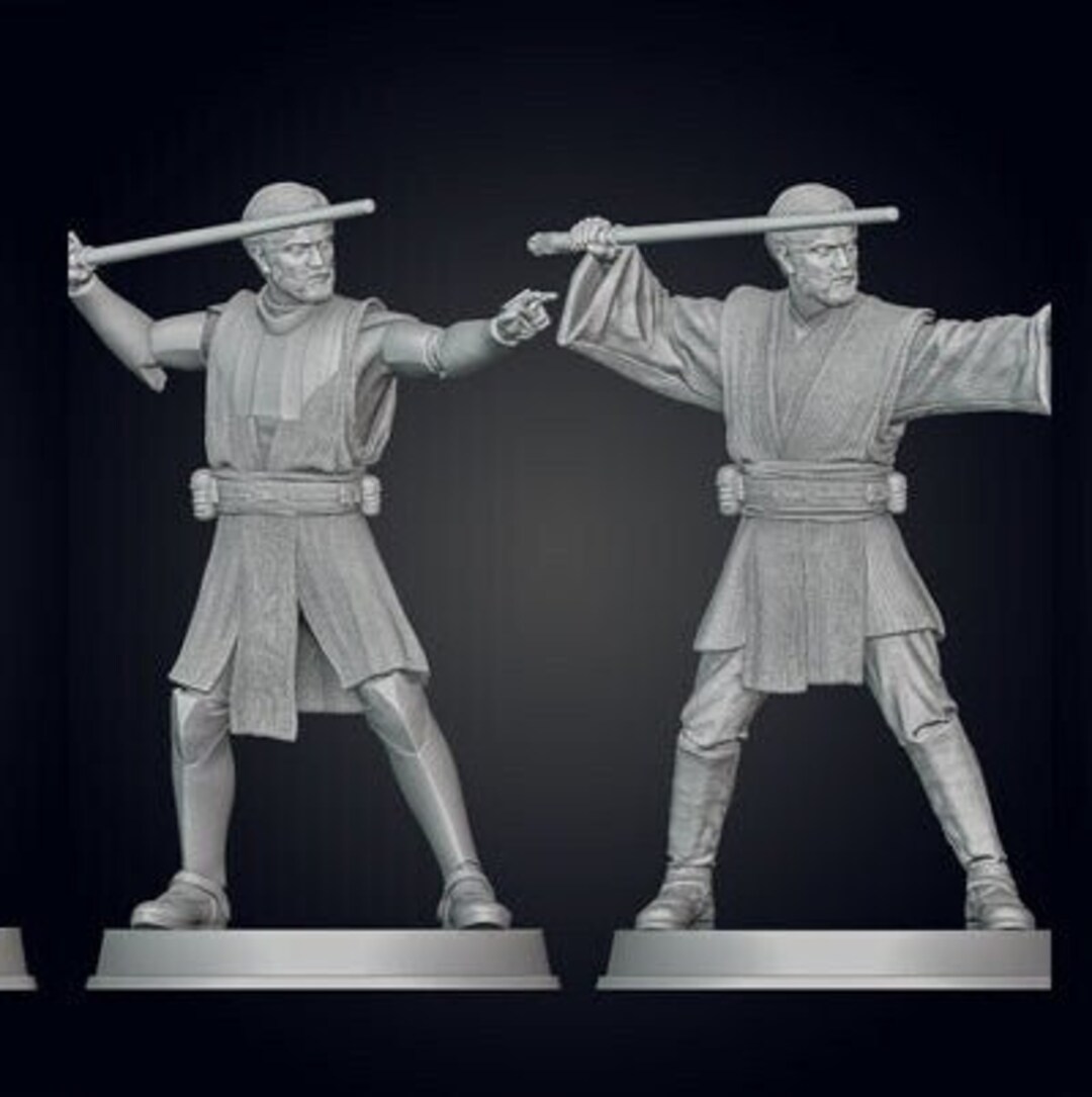 Obi-wan Kenobi Figure ready Pose 3D PRINTED READ DESCRIPTION - Etsy