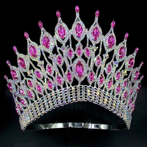 Miss Universe Pageant Crown Tiara | Chandelier Crown | Miss Universe Rhinestone crown | Party Stage Show Crown | Hair Jewelry for Pageant