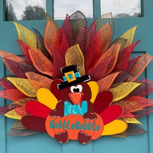 Tom Turkey Thanksgiving Wreath: Fall Front Door Decor