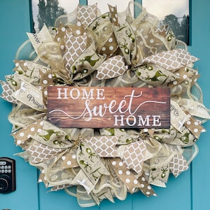 Home sweet home deer wreath | housewarming | lodge | rustic | cabin | hunting | outdoors | indoors | wildlife | gift  | handmade