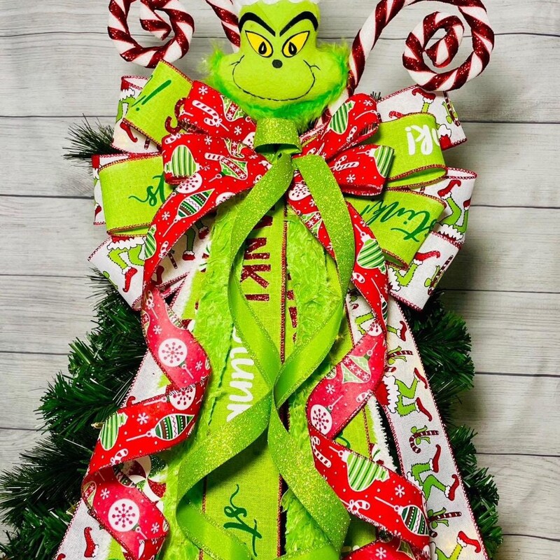 Grinch Tree Toppers - Etsy