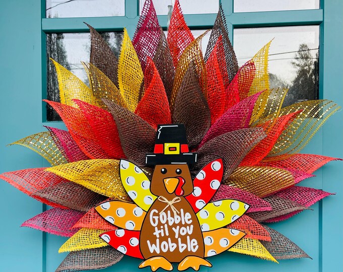 Forupturkey Burlap Door Decor Thanksgiving Turkey Door Sign Fall Thanksgiving | Desertcart