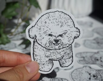 Sus Dog Sticker | Funny Dog Sticker | Matte Vinyl Sticker | Cute Sticker | Funny Sticker | Illustrated Sticker | Laptop Sticker | Dog Meme
