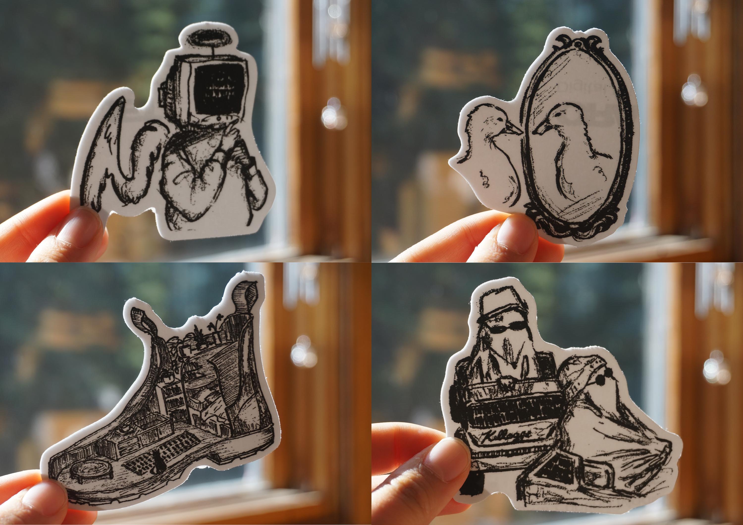 Mix & Match Stickers | Matte Vinyl Sticker | Charcoal | Cool Stickers ...