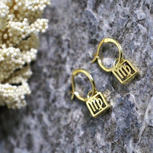 STAR SIGN Earrings - birthday gift zodiac earrings, personalised gift for her, star sign gift, best friend gift, handmade jewellery gifts