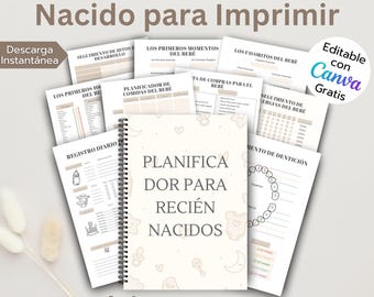 Planificador del Recien Nacido para Imprimir | Registro del Bebé | Eten en drinken, Sueño en Desarrollo| A4-VS-brief
