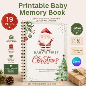 Jultomtens första julminnesbok, 19-sidig utskrivbar julminnesjournal