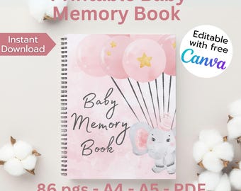 Editable Baby Memory Book | First Year Keepsake (PDF)