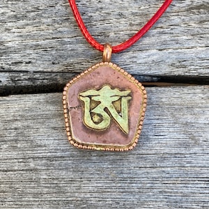 Tibetan Om Pendant Necklace Ethnic Prayer Box Jewelry
