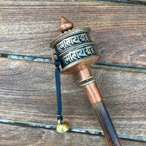 Tibetan Prayer Wheel Buddhist Meditation Hand Spinning Wheel
